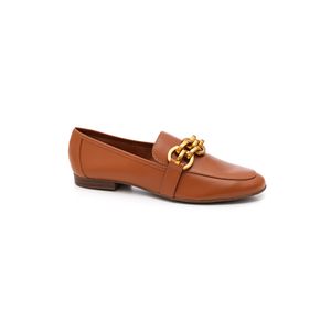 Sapato Loucos E Santos Mocassim Loafer Adereço L19624016 Caramelo