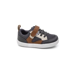 Tênis Camin Casual Infantil Menino Velcro 2595-982 Chumbo