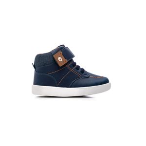 Tênis Camin Cano Alto Infantil Menino Velcro 2592-09 Marinho