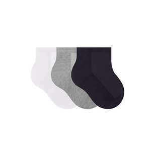 Kit 03 Meias Selene Cano Curto Infantil 1940.001.999 Sortido