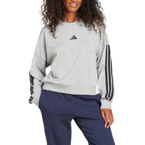 Moletinho Adidas Essentials Três Listras Feminino Jd5289 Cinza