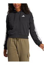 Moletinho-Adidas-Capuz-Ziper-Essentials-Tres-Listras-Je0052-Preto