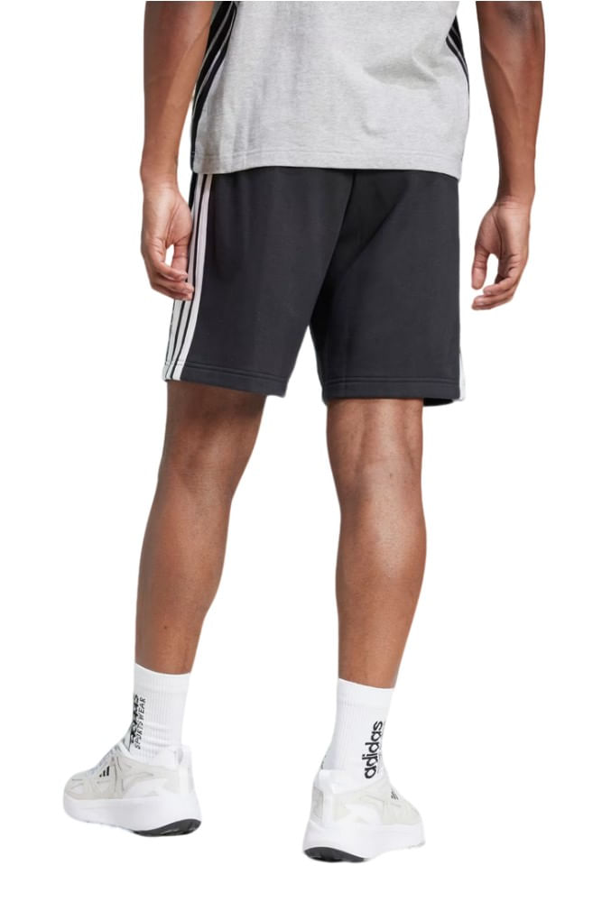 Essential-3-Stripes-French-Terry-Shorts-Masculino-Je6414-Preto
