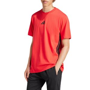 Camiseta Adidas Malha Essentials Três Listras Je6386 Vermelho