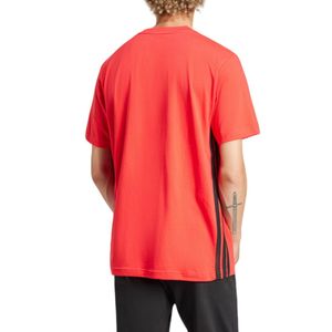 Camiseta Adidas Malha Essentials Três Listras Je6386 Vermelho