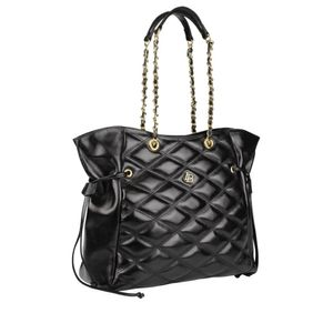 Bolsa Grande Linea Bella Deise Feminina Em Couro 5412 Preto