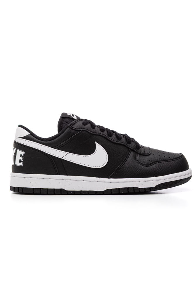Tênis Nike Big Low Masculino Casual Em Couro 355152-016 Preto