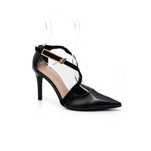 Sapato Bebecê Scarpin Feminino Salto Fino Verniz T9430-252 Preto