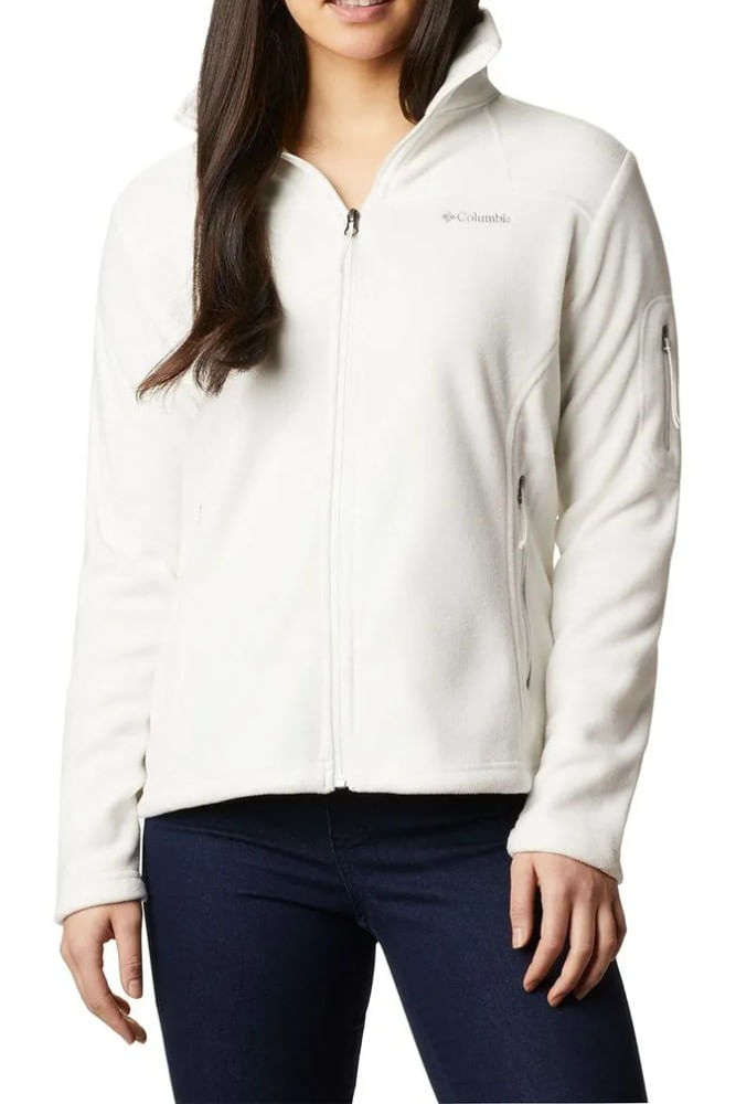 Jaqueta-Fleece-Columbia-Feminina-Fast-Trek-Ii---1465351-Off-White