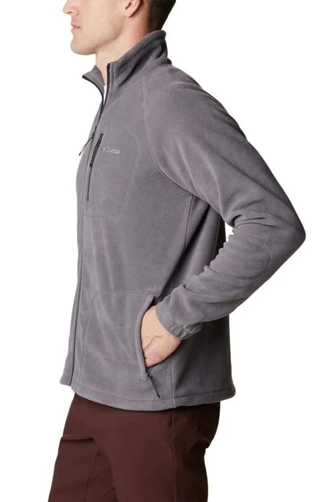 Jaqueta-Fleece-Columbia-Masculina-Fast-Trek-Ii---1420421-Cinza-Escuro