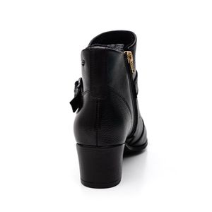 Bota Pegada Cano Curto Feminina Em Couro 280902-06 Preto