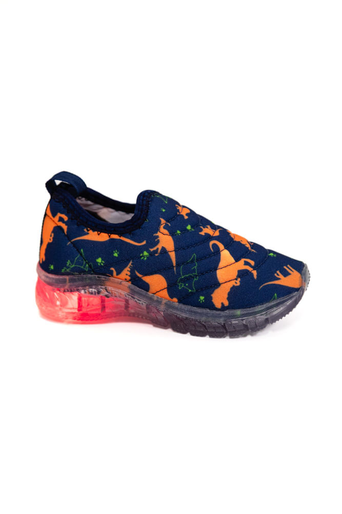 Tenis-Crik-X14-Dinolaranja-Azul