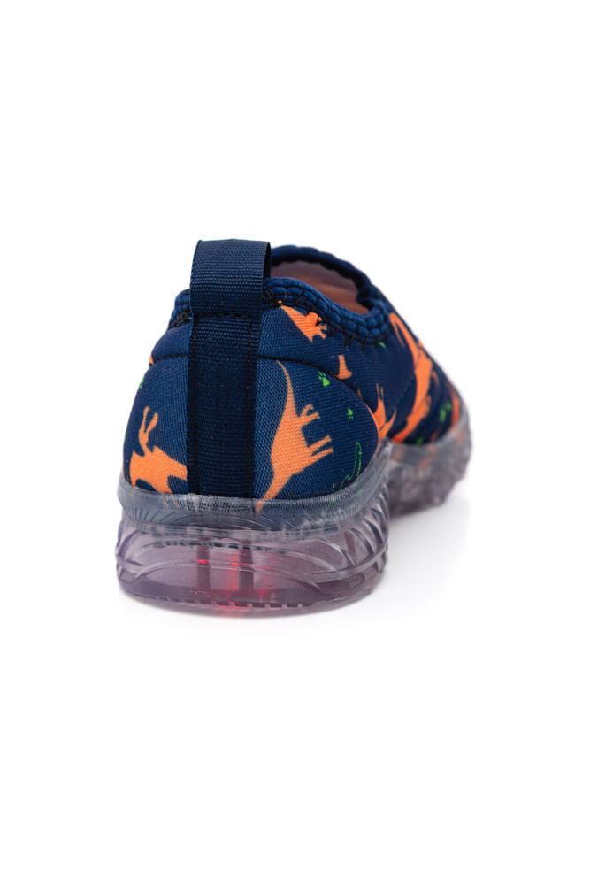 Tenis-Crik-X14-Dinolaranja-Azul