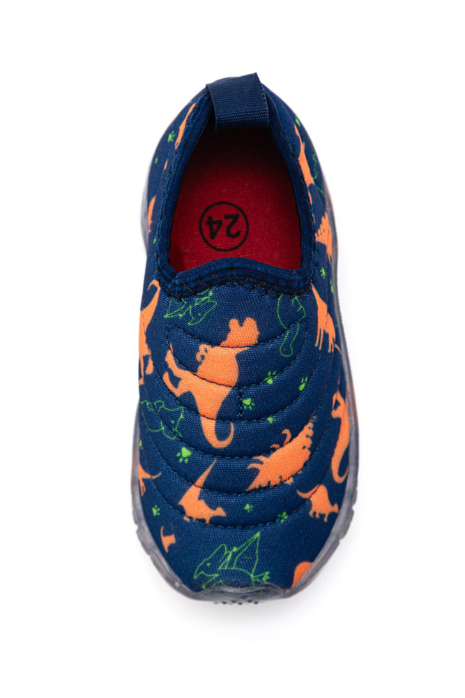 Tenis-Crik-X14-Dinolaranja-Azul