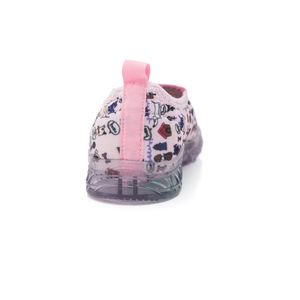 Tênis Crik Led Infantil Menina Sem Cadarço X14-Cachorro Rosa Claro