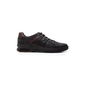 Tênis Casual Pegada Masculino Em Couro 110605-04 Preto