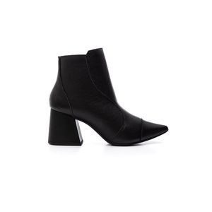 Bota Areta Cano Baixo Feminina Couro 3400-22283 Preto