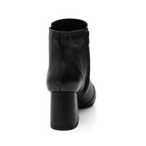 Bota Areta Cano Baixo Feminina Couro 3400-22283 Preto