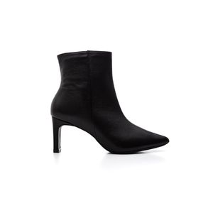 Bota Areta Cano Baixo Feminina Couro 10700-24821 Preto