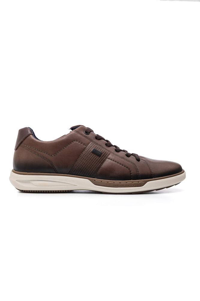 Tênis Casual Pegada Masculino Em Couro 111104-04 Marrom