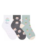 Meia-Casual-Feminina-Kit-3-Pares-Selene-7451.001-Sortido