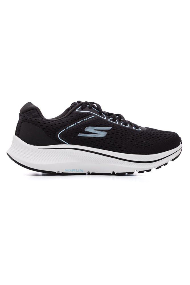 Tenis Skechers Go Run Consistent 2.0 Mile Feminino 128607br-Bkw Preto
