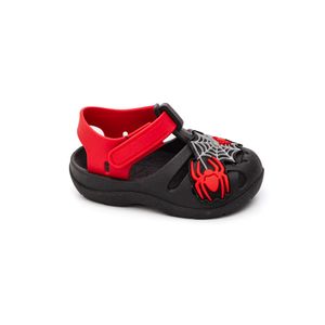 Sandália Lue Lua Babuche Infantil Menino Aranha 129513-313 Preto