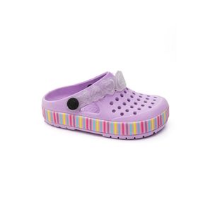 Sandália Lue Lua Babuche Infantil Menina Listras 145009-63 Lilas