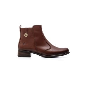Bota Amarok Botina Feminina Cano Curto Em Couro 905-3 Castanho