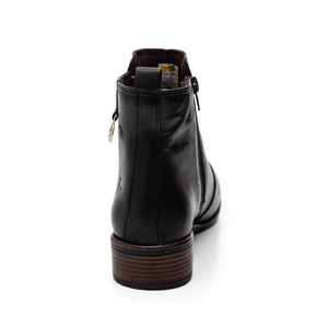 Bota Amarok Botina Feminina Cano Curto Em Couro 905-1 Preto