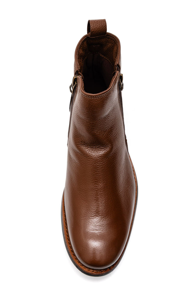 Bota-Amarok-Botina-Masculina-Com-Ziper-Em-Couro-4049-Castanho