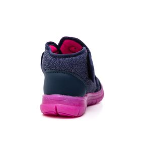 Tênis Via Vip Cano Alto Infantil Menina Vv1501f Marinho
