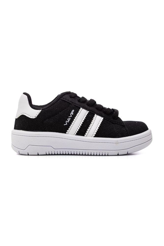Tênis Via Vip Juvenil Menino Camurça Vv4511 Preto