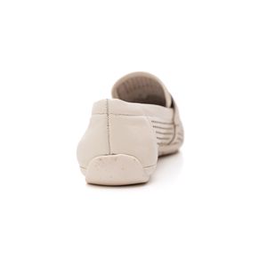 Sapato Comfortflex Mocassim Feminino Couro 2561332-01 Off-White