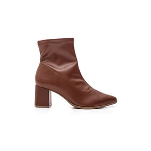 Bota Via Marte Social Feminina Cano Baixo Em Napa 255-001-02np Marrom