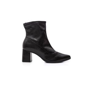Bota Via Marte Social Feminina Cano Baixo Em Napa 255-001-02n Preto