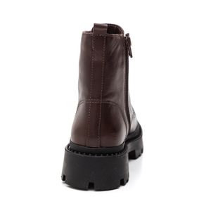 Bota Cravo E Canela Coturno Feminino Bethania Em Couro 3172.1545 Marrom