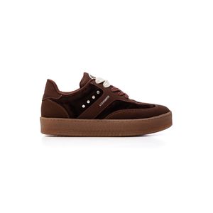 Tênis Via Marte Casual Feminina Nobuck  216-002-01 Marrom