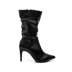 Bota Chá De Mel Slouch Feminina Salto Alto Fino 20.845-01-42005 Preto