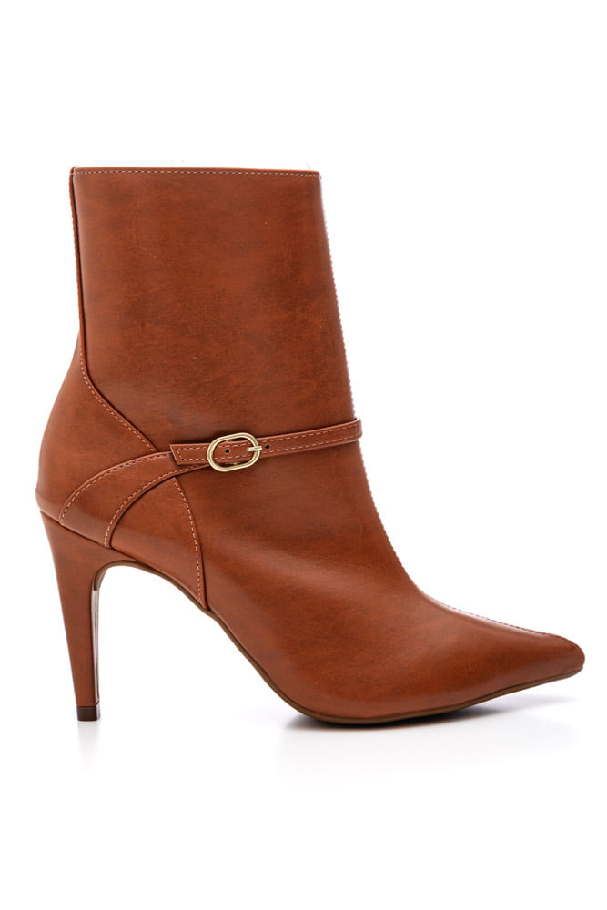 Bota Chá De Mel Cano Médio Feminina Salto Alto Fino 20.845-02 Caramelo