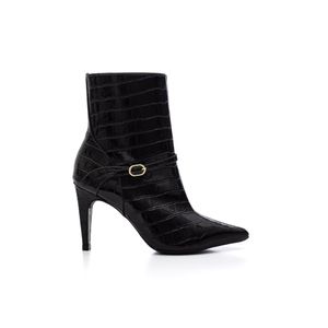 Bota Chá De Mel Cano Médio Feminina Salto Alto Fino 20.845-02 Preto