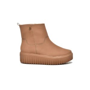 Bota Via Marte Esquimó Feminina Zíper 047-010 Bege
