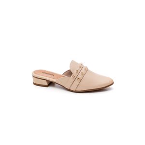 Sapatilha Mississipi De Salto Bloco Feminina Bico Fino Mc881-05 Off-White