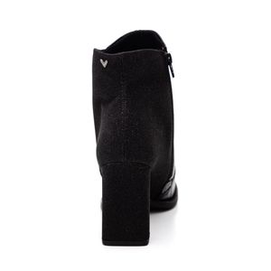 Bota Mississipi De Cano Curto Feminina Com Brilho Texturizado Me541-01 Preto