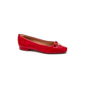 Sapatilha Sua Cia Bico Quadrado Feminina Verniz  8379.16027 Vermelho