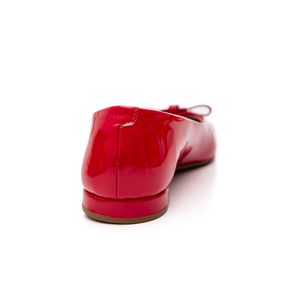 Sapatilha Sua Cia Bico Quadrado Feminina Verniz  8379.16027 Vermelho
