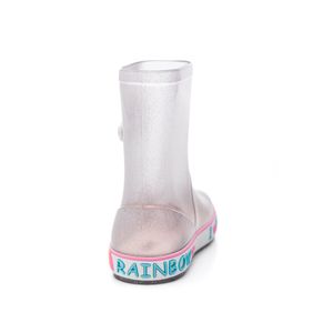 Bota Luelua Galocha Infantil Menina Cano Alto Glitter 41221-451 Transparente