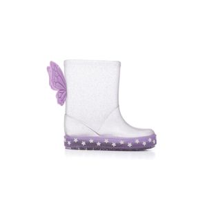 Bota Luelua Galocha Infantil Menina Borboleta 41233-451 Transparente