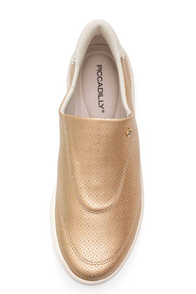 Tenis-Piccadilly-Casual-Fabi-Feminino-Napa-Pontilhada-950040-Ouro