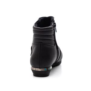Bota Piccadilly Maxi Cano Curto Feminina Salto Baixo 147314 Preto